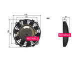 12V 6" Pull / Push Radiator Fan w/ Mounting Kit Car Motorcycle