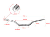 28mm Drag Bar Handlebar for Yamaha Honda KTM Ducati Motorcycle Pit Dirt Bike ATV