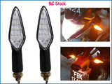 2pcs Turn Signal Indicators for Honda Yamaha Suzuki Kawasaki Motorcycle E-Marked