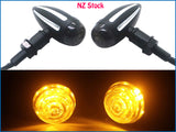 2pcs LED Turn Signal Blinker Indicators for Harley Bobber Chopper E-Marked