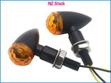 2pcs LED Mini Bullet Motorcycle Turn Signal Indicators E-Marked
