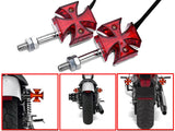 Maltese Cross Turn Signal Indicators for Harley Bobber Chopper Custom