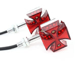 Maltese Cross Turn Signal Indicators for Harley Bobber Chopper Custom