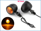 2pcs Turn Signal Blinker Indicators Fits Harley Bobber Chopper Honda Suzuki Motorcycle