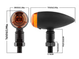 2pcs Turn Signal Indicators Fits Harley Honda Suzuki Yamaha Motorcycle E-Marked