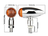 2 x Turn Signal Indicators Fits Harley Honda Suzuki Yamaha Motorcycle E-Marked