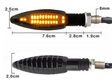 2pcs Universal Motorcycle Turn Signal Indicators Blinker E-Marked