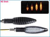 2pcs Universal Motorcycle Turn Signal Indicators Blinker E-Marked
