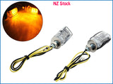 2pcs 6 LED MINI Universal Motorcycle Turn Signal Blinker Indicators E-Marked