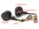 2pcs Turn Signal Indicators Harley Bobber Chopper Cafe Racer
