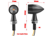 2 x Mini LED Turn Signal Blinker Indicators Fits Suzuki Yamaha Honda Motorcycle