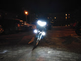 2pcs LED Angel Eye Motorcycle Headlight DRL Spotlight Fog Light & ON/OFF Switch