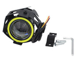 2pcs LED Angel Eye Motorcycle Headlight DRL Spotlight Fog Light & ON/OFF Switch