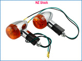2pcs Turn Signal Indicators for Yamaha XV250 Suzuki GSX250 GSX400 Honda Kawasaki