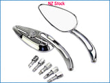 Chrome Skull Mirrors Fits Harley