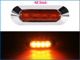 12V / 24V Amber LED Caravan Truck Trailer Side Marker Light E-Marked