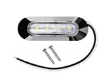 12V / 24V White LED Caravan Truck Trailer Side Marker Light E-Marked
