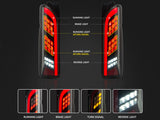 Smoked LED Tail Lights Fits Toyota HiAce 2005-2018