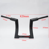 Black Motorcycle Handlebar for Harley Sportster Yamaha Vstar 820mm 14" Rise