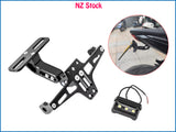 Universal Motorcycle License Number Plate Bracket Holder with LED Light