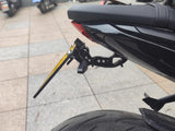 Universal Motorcycle License Number Plate Bracket Holder with LED Light