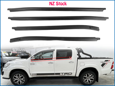 4pcs Black Window Door Seals for Toyota Hilux Double Cab 2005-2015