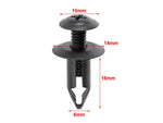 50pcs Scrivet Clips 6mm for Ford Falcon AU BA BF FG Territory SX SY SZ