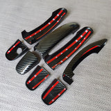 4 x Carbon Style Door Handle Covers for Ford Falcon FG FGX GT F6 XR6 G6E FPV