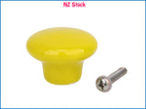 Yellow Round Ceramic Knob Handle
