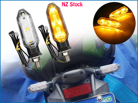 2 x LED Motorcycle Turn Signal Indicator Blinker Honda Suzuki Yamaha E-Marked