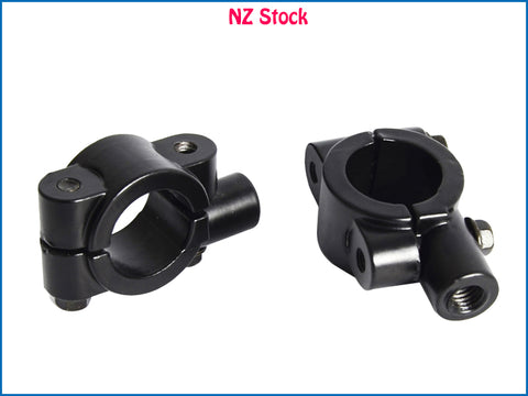 2 x 8mm Motorcycle Mirror Mount Clamp Holder for 25mm Handlebar