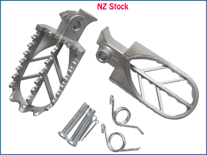 Stainless Steel Foot Pegs Fits Honda Yamaha Motorcycle