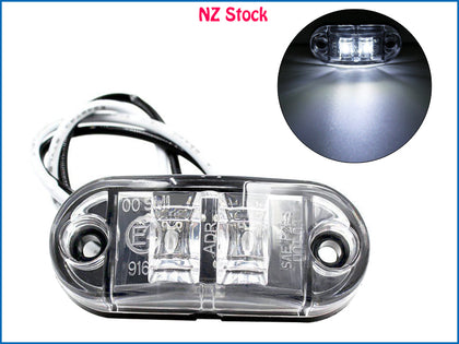 12V/24V White LED Side Marker Light for Car Trailer Truck E-Marked
