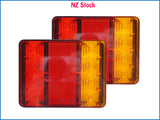 2pcs 12V 8 LED Truck Trailer Tail Lights Taillight Brake Lights